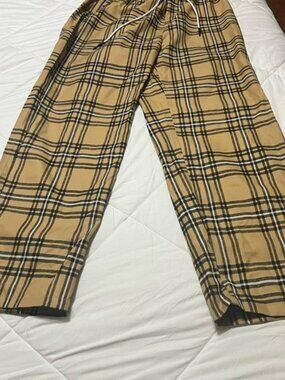 NFINITY Men's Beige Plaid Joggers